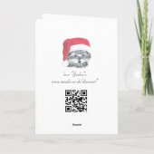 クリスマスヨークシャーテリアドッグメリークリスマスムームカード シーズンカード (裏面)