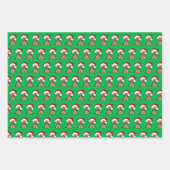 クリスマスヨークシャーテリアラッピング紙セット3枚 ラッピングペーパーシート (正面3)