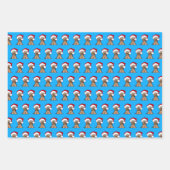 クリスマスヨークシャーテリアラッピング紙セット3枚 ラッピングペーパーシート (正面)