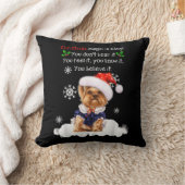 クリスマスヨークシャーテリアーおもしろいヨークシャーテリアワンピー クッション (ブランケット)