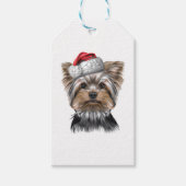 クリスマスヨークシャーテリア ギフトタグ (正面)