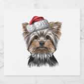 クリスマスヨークシャーテリア スパークリングワインラベル (シングルラベル)