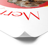 クリスマスヨークシャーテリア ポスター (角)