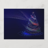 クリスマスラきらめくイトの休日の木のはがき シーズンポストカード (正面)