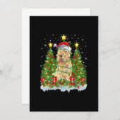 クリスマスライツサンタホエテンテリアドッグクリスマストトランジスタ 招待状 (正面/裏面)