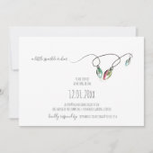 クリスマスライツホリデーパーティー招待状 ノートカード (正面)