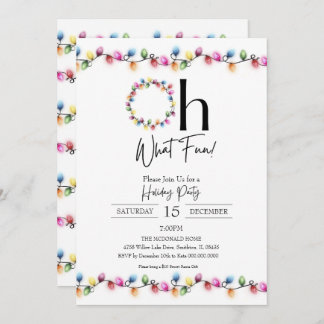 クリスマスライツホリデーパーティー招待状 招待状