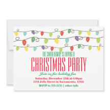 クリスマスライツホリデーフェスティバルパーティの招待状