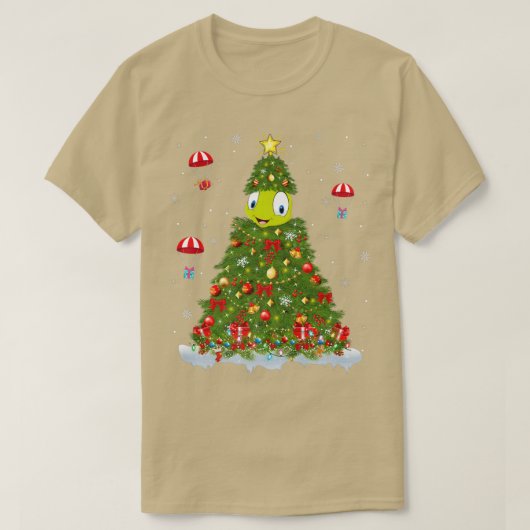 クリスマスライツマッチファミリードラゴンフライおもしろいキリスト Tシャツ (デザイン正面)