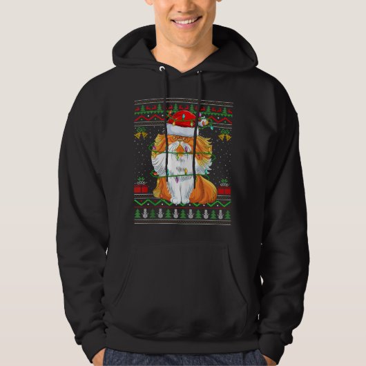 クリスマスライツ醜いセータースタイルサンタペルシャネコC パーカ (正面)