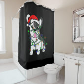 クリスマスライトおもしろいのフランスの飾り シャワーカーテン (インサイチュ)