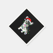 クリスマスライトおもしろいのフランスの飾り スタンダードカクテルナプキン (角)