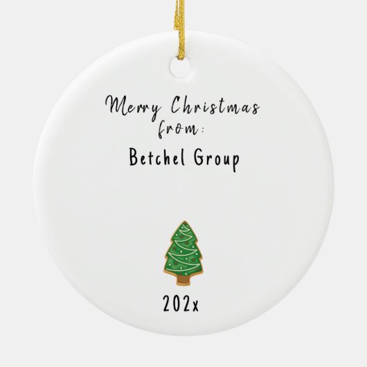 クリスマスライトおもしろいコワーカーミームアートホワイト セラミックオーナメント (裏面)