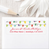 クリスマスライトおもしろいホリデーカード住所 シール (インサイチュ)