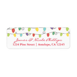 クリスマスライトおもしろいホリデーカード住所 シール