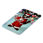 クリスマスライトかわいいタキシード猫マグネット マグネット (左側)