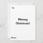 クリスマスライトかわいいタキシード猫 カード (裏面)