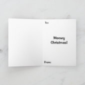 クリスマスライトかわいいタキシード猫 カード (内部)