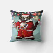 クリスマスライトかわいいタキシード猫 クッション (裏面)