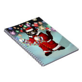 クリスマスライトかわいいタキシード猫 ノートブック (右側)