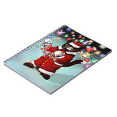 クリスマスライトかわいいタキシード猫 ノートブック (左側)