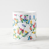 クリスマスライトが絡まった ジャンボコーヒーマグカップ (正面)