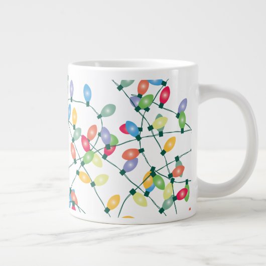 クリスマスライトが絡まった ジャンボコーヒーマグカップ (右)