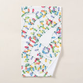 クリスマスライトが絡まった バスタオルセット (ハンドタオル)