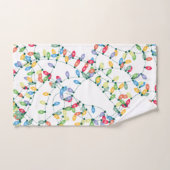 クリスマスライトが絡まった バスタオルセット (ハンドタオル)