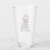 クリスマスライトでパグ包まれたを照らそう タンブラーグラス (裏面)