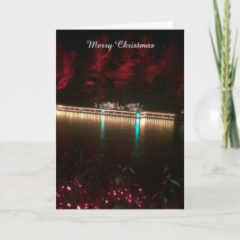 クリスマスライトとカラフル木 シーズンカード