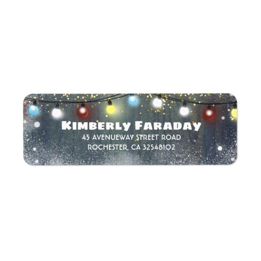 クリスマスライトとスノーウッド ラベル (正面)