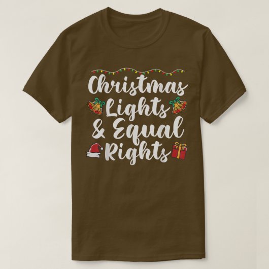 クリスマスライトと同等の権利 Tシャツ (デザイン正面)