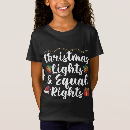 クリスマスライトと同等の権利 Tシャツ (正面)
