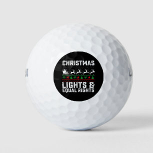 クリスマスライトと平等な権利フェミニスト ゴルフボール