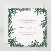 クリスマスライトと緑 招待状 (正面)