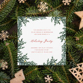 クリスマスライトと緑 招待状