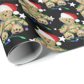 クリスマスライトに登場するテディベア ラッピングペーパー (ロールコーナー)