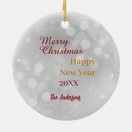 クリスマスライトに登場するドイツの羊飼い犬 セラミックオーナメント (裏面)