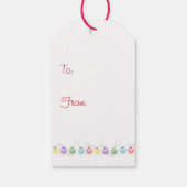 クリスマスライトに絡まれるかわいい猫ギフトラベル ギフトタグ (裏面)