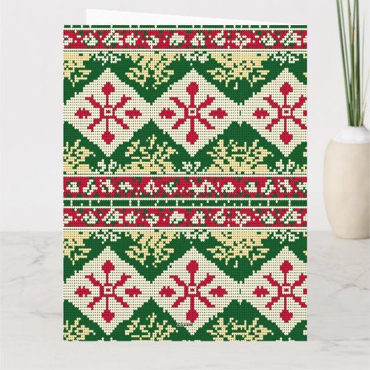 クリスマスライトのクリスマスのミスキフ・フェレット カード (裏面)