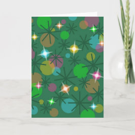 クリスマスライトのグリーティングカード（縦） シーズンカード