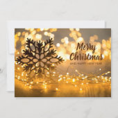 クリスマスライトのスノーフレーク・ストランド シーズンカード (正面)