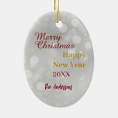 クリスマスライトのドイツ語の短いポインタ セラミックオーナメント (裏面)