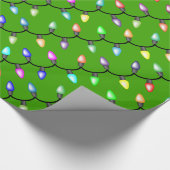 クリスマスライトのパターンを包む紙 ラッピングペーパー (角)