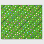 クリスマスライトのパターンを包む紙 ラッピングペーパー (フラット)