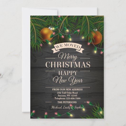 クリスマスライトの動く発表 シーズンカード (正面)