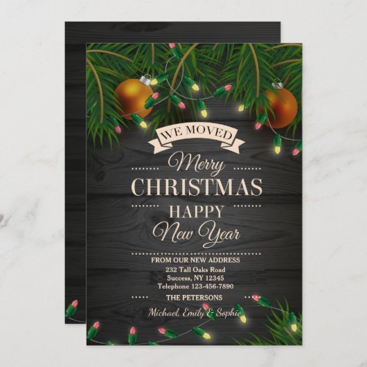 クリスマスライトの動く発表 シーズンカード (正面/裏面)