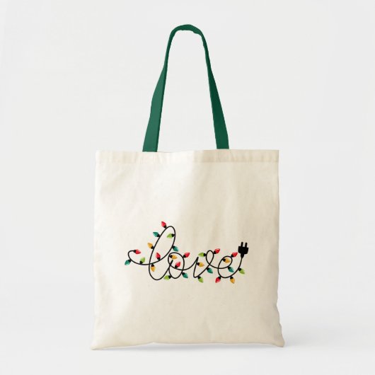 クリスマスライトの愛 トートバッグ (正面)