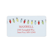 クリスマスライトの文字列の編集可能ラベル